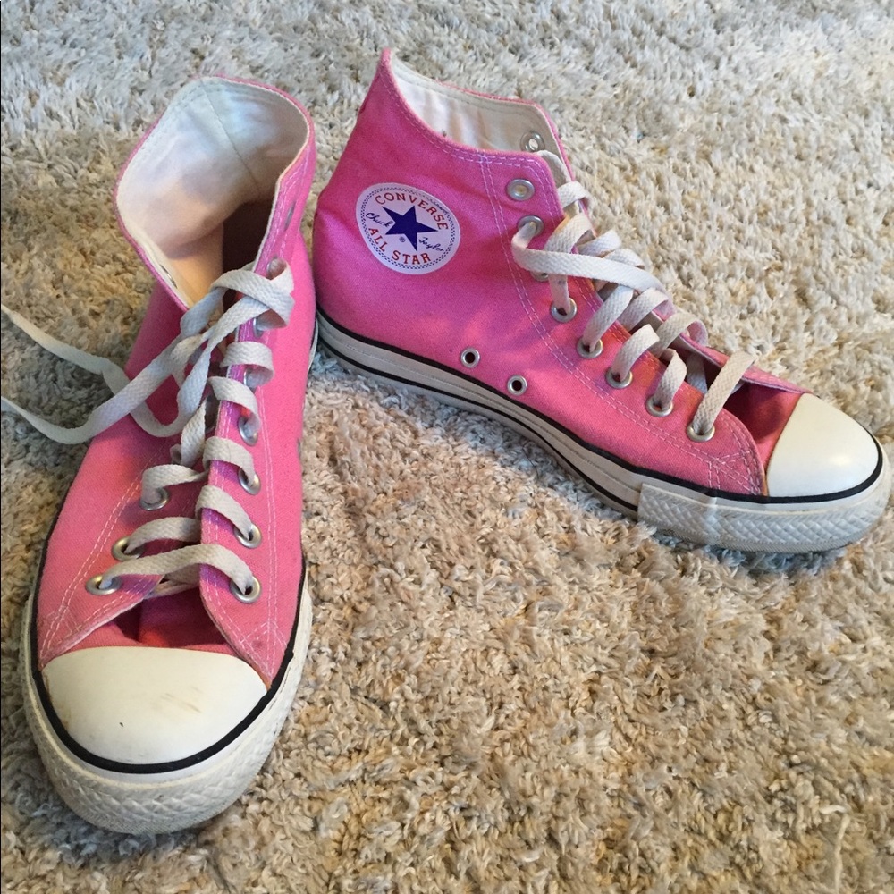 Pink, Converse High-Tops, Women’s size 9